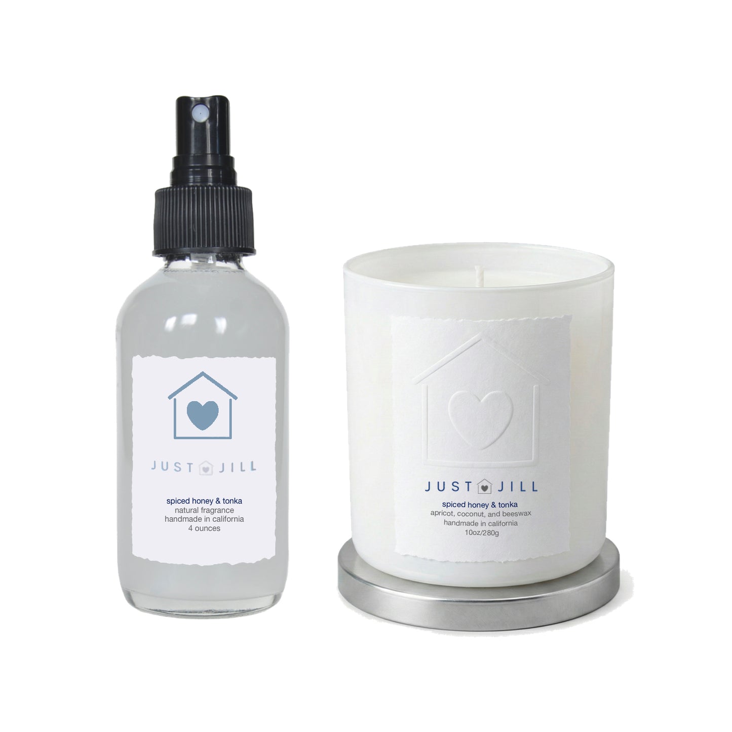 Just Jill Spiced Honey & Tonka Scented Candle & Room Spray Gift Set