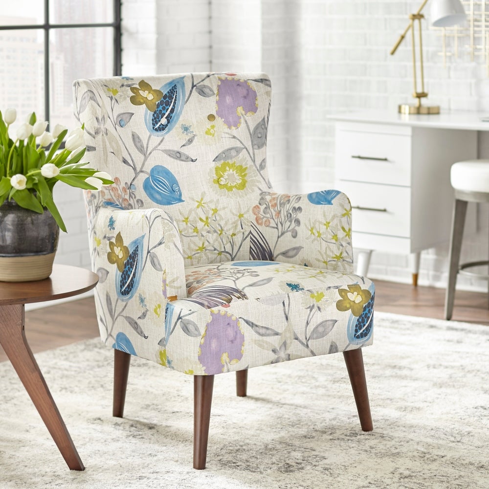 Floral accent chairs with arms sale