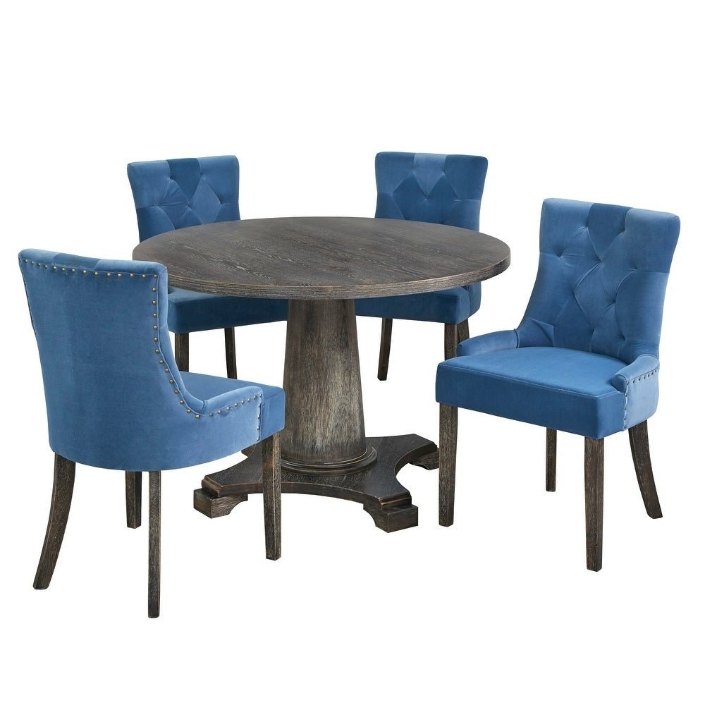 angelo:HOME Dining Set - Ariana 3 or 5 Pieces (blue) - angelo:HOME - Dining Chairs