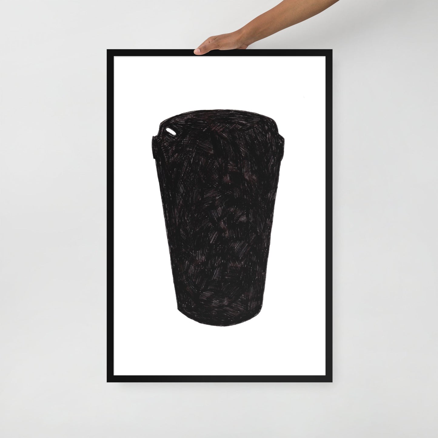 Ink Drawing Framed Print, Coffee - angelo:HOME -