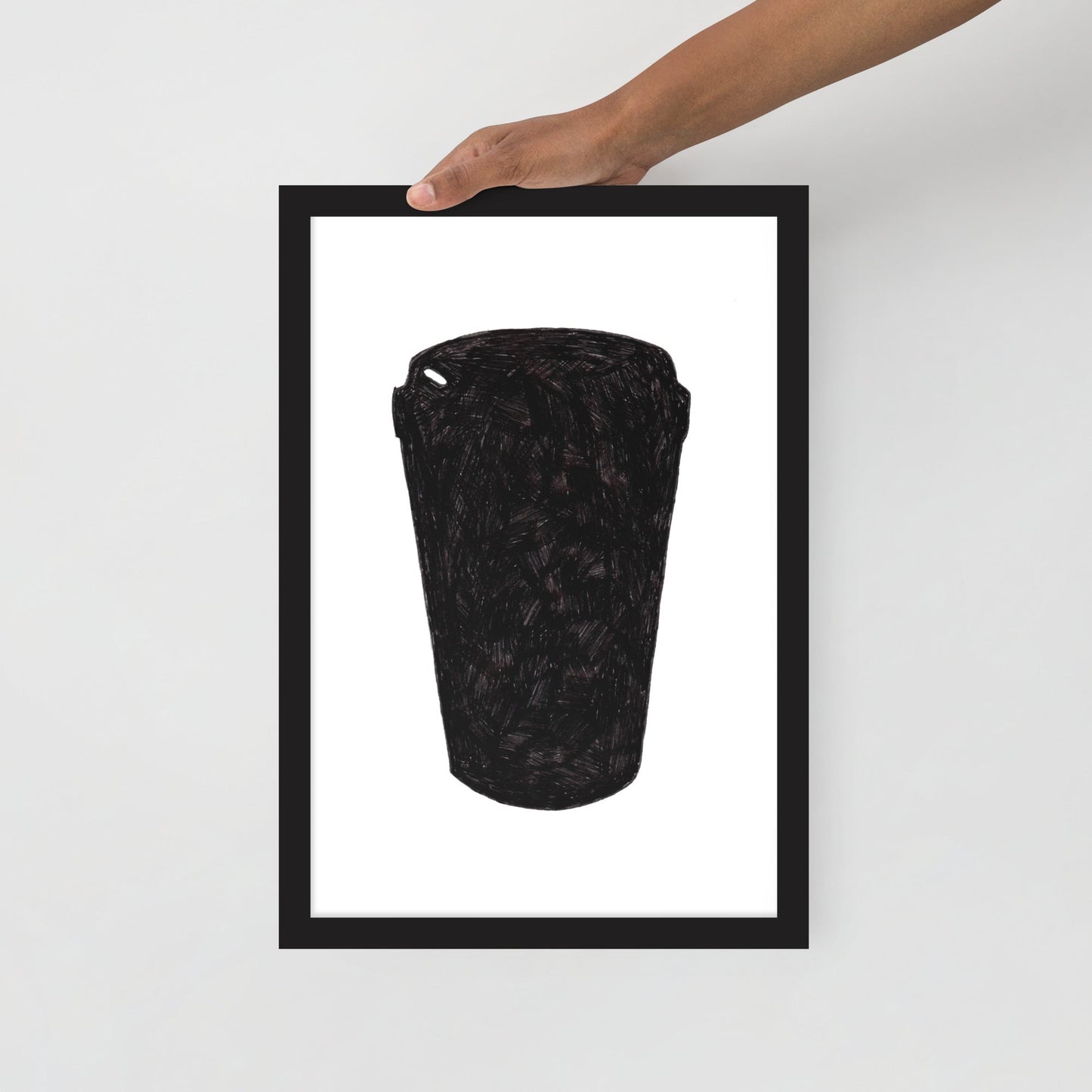 Ink Drawing Framed Print, Coffee - angelo:HOME -