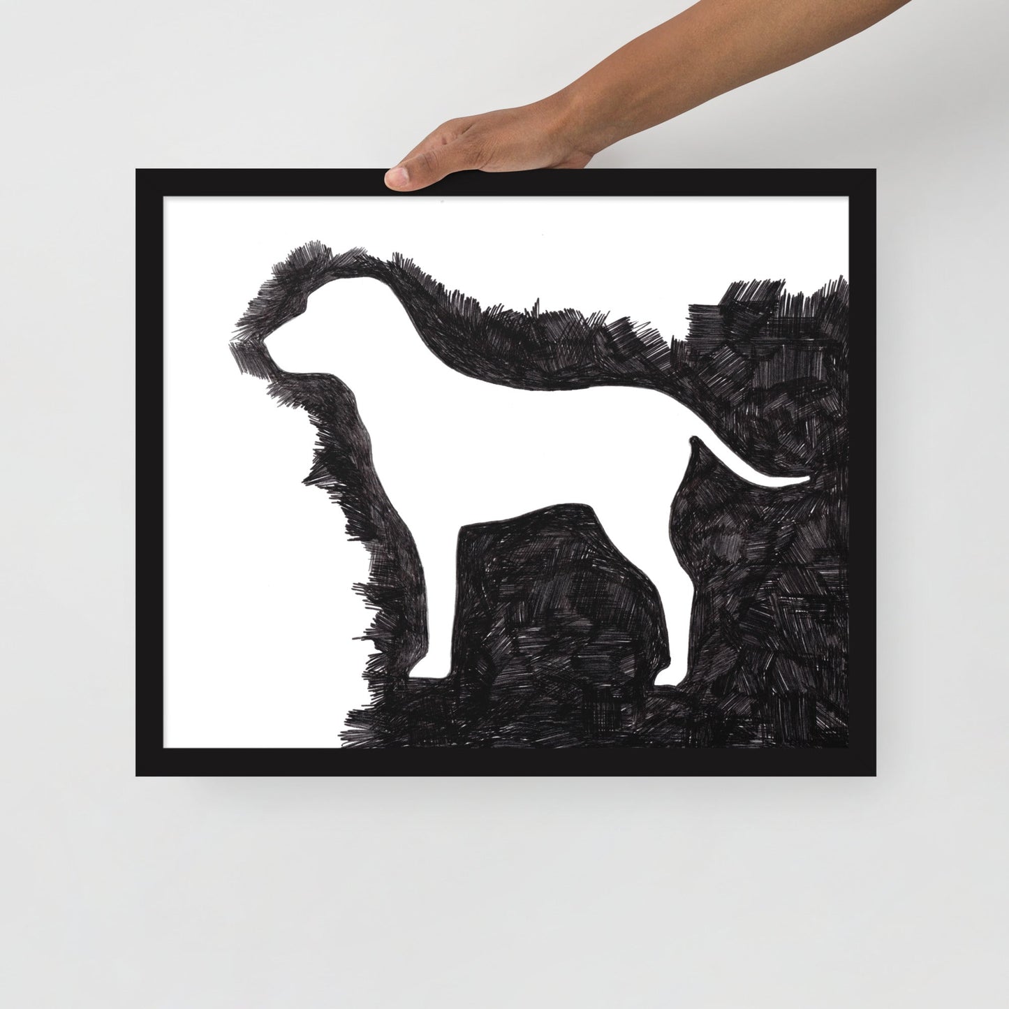 Ink Drawing Framed Print, Dog - angelo:HOME -