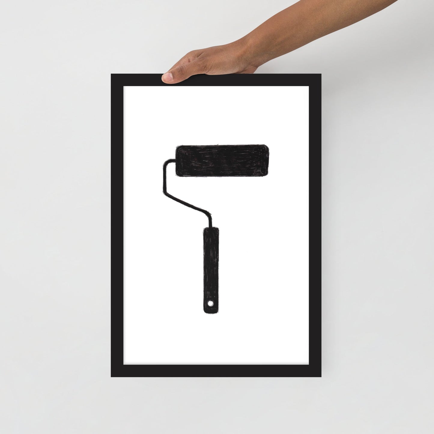 Ink Drawing Framed Print, Paint Roller - angelo:HOME -