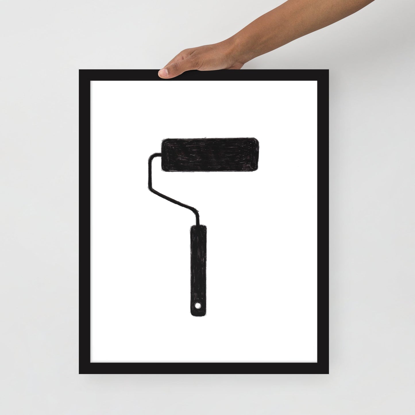 Ink Drawing Framed Print, Paint Roller - angelo:HOME -