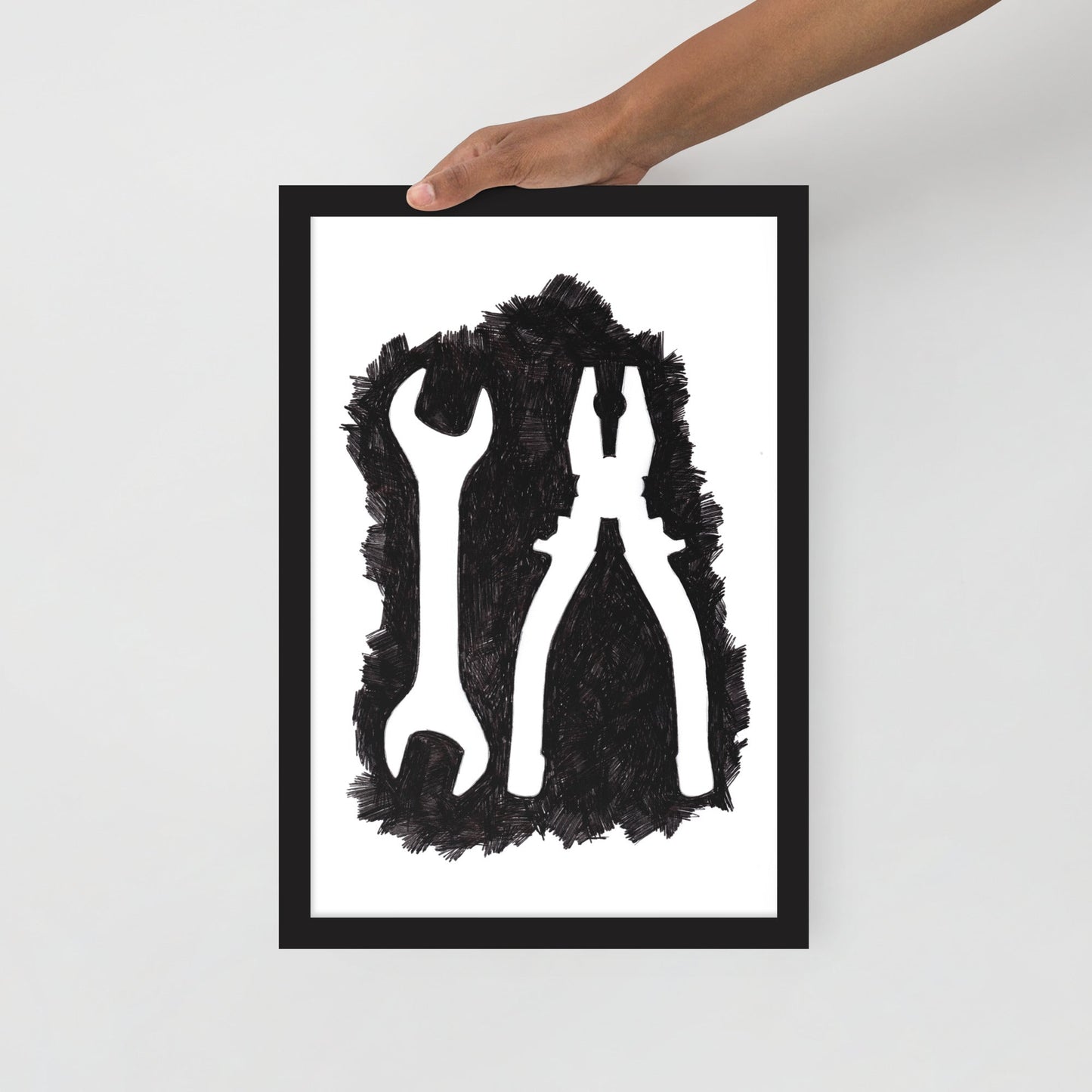 Ink Drawing Framed Print, Tools - angelo:HOME -