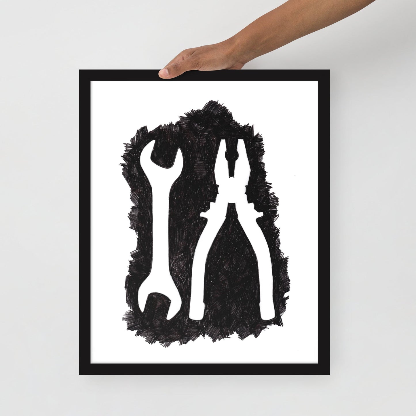 Ink Drawing Framed Print, Tools - angelo:HOME -