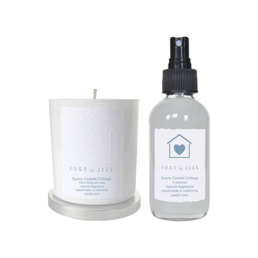 Just Jill Scented Candle and Room Spray Duo-Sunny Coastal Cottage
