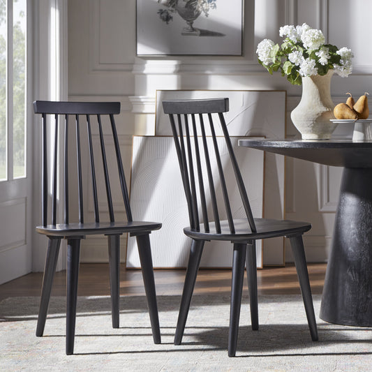 angelo:HOME Dining Chairs - Hermosa set of 2 (all black)