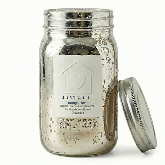 Just Jill Orange Clove Scented Mason Jar Candle 24 oz
