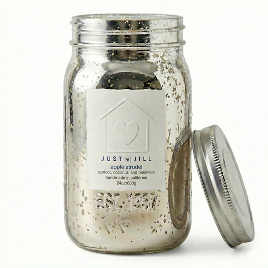Just Jill Apple Strudel Scented Mason Jar Candle 24 oz