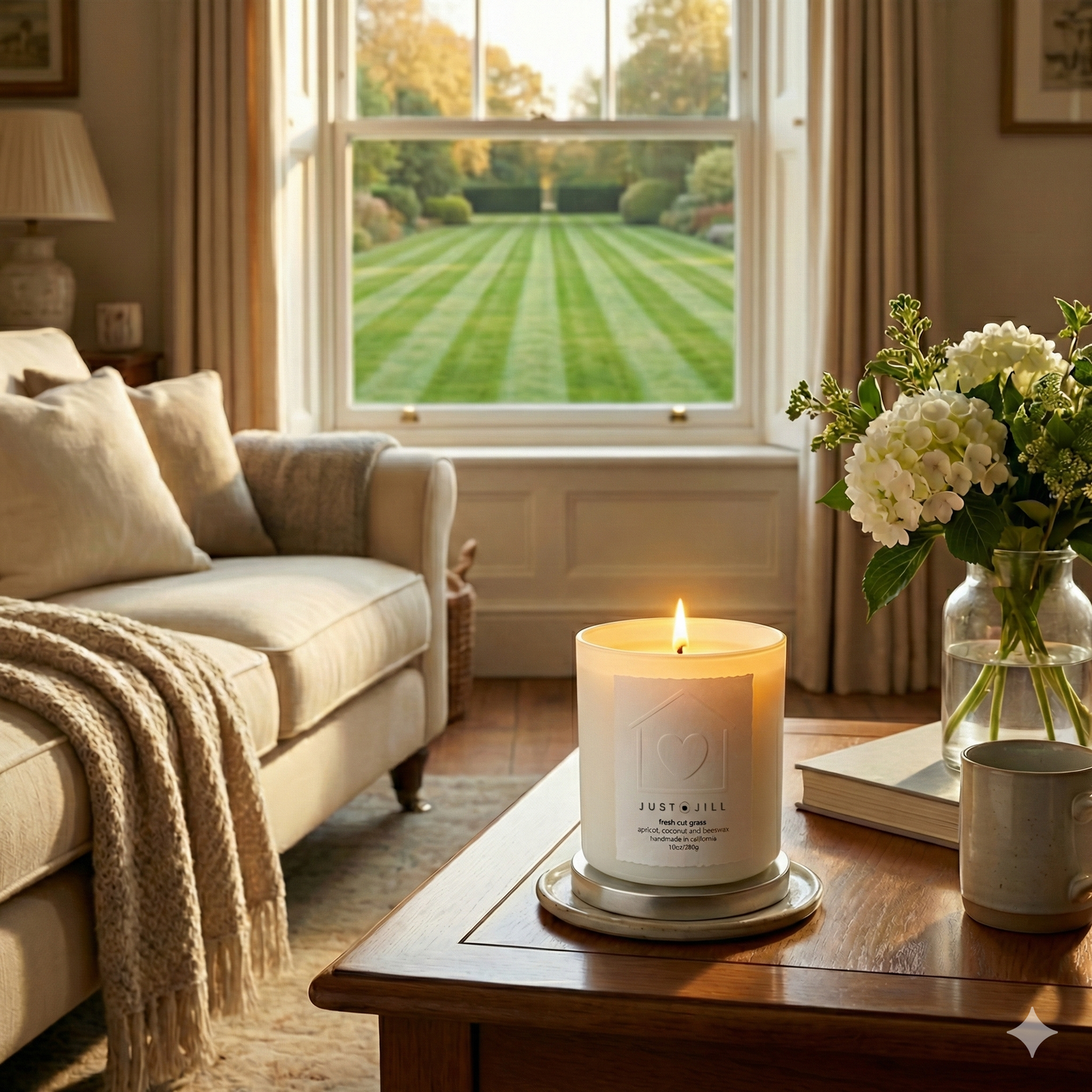 Just Jill Fresh Cut Grass Scented Candles (2 pack)