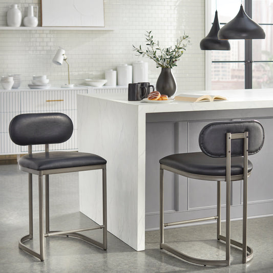 angelo:HOME Perry Stool - set of 2 (black)