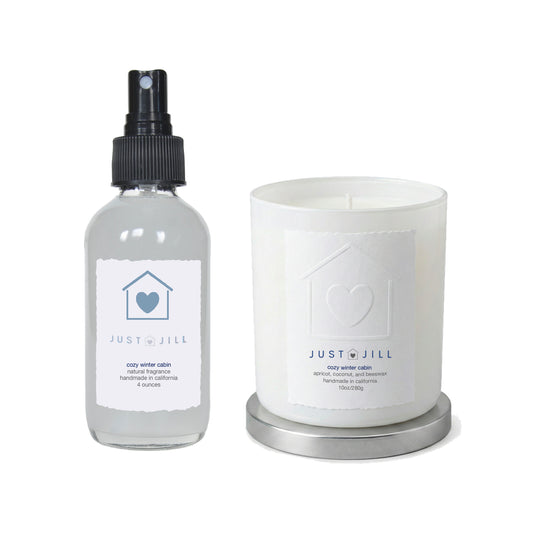 Just Jill Cozy Winter Cabin Scented Candle & Room Spray Gift Set
