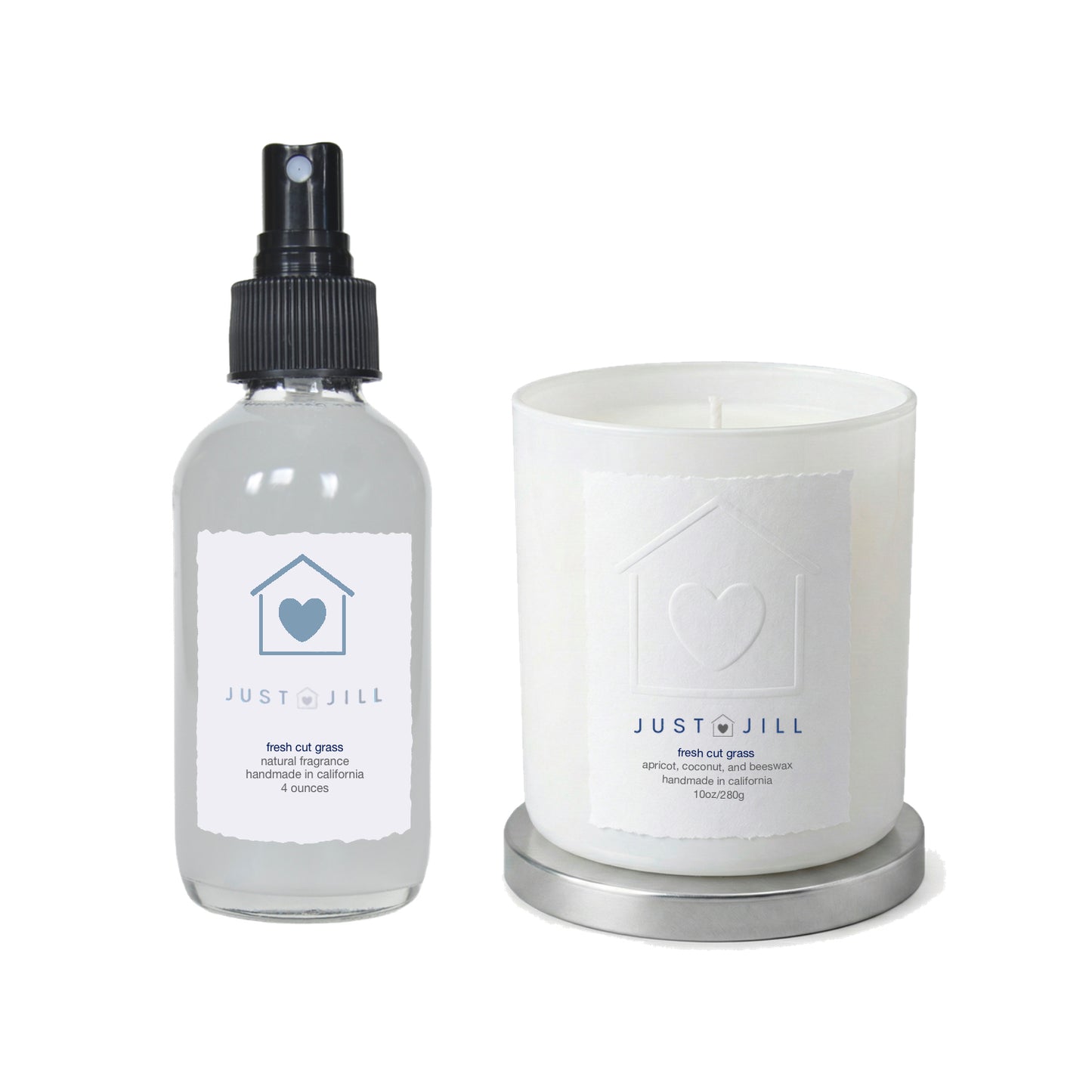 Just Jill Fresh Cut Grass Scented Candle & Room Spray Gift Set