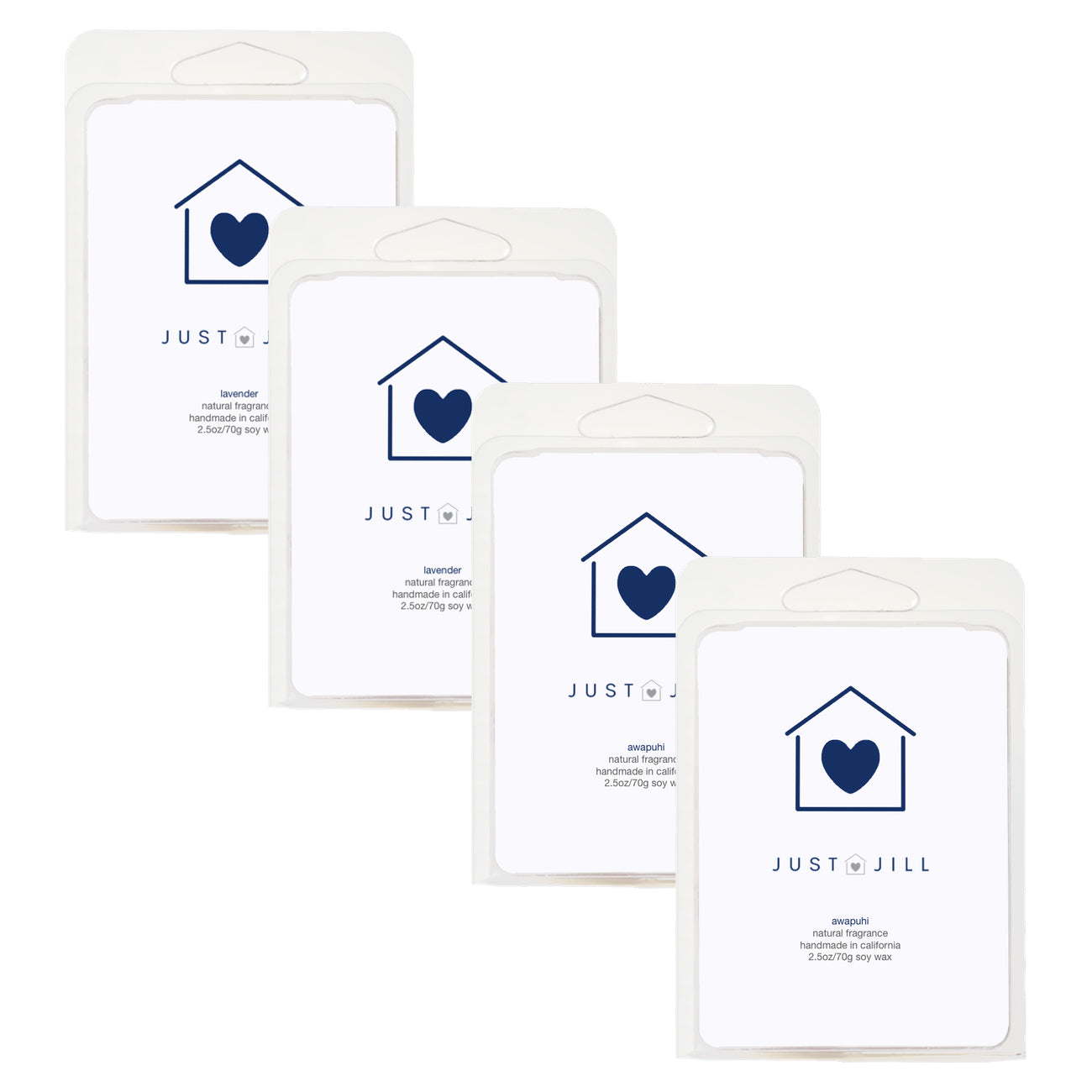 Just Jill Split Lavender/Awapuhi Wax Melts (4 Pack)