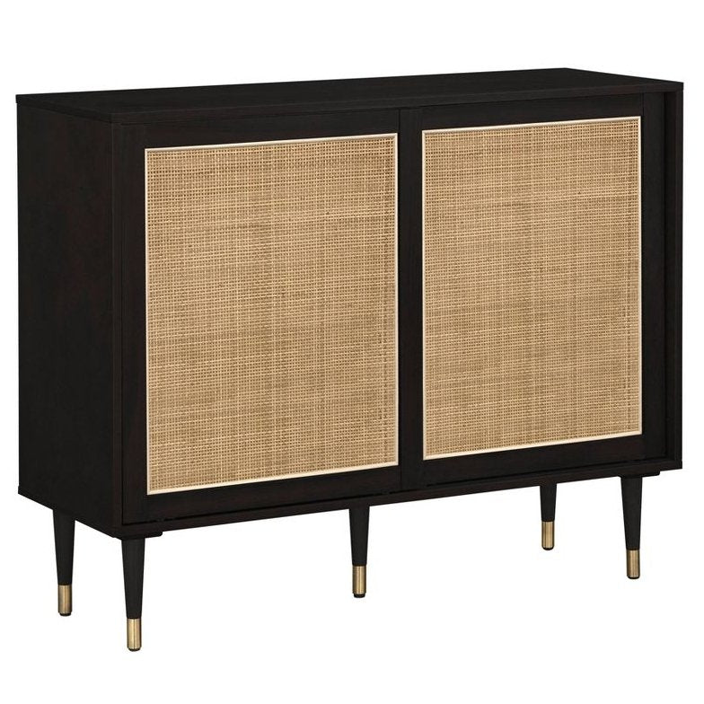 angelo:HOME Allen Rattan Buffet/Cabinet/Media Console (black) - angelo:HOME - Tables and Storage