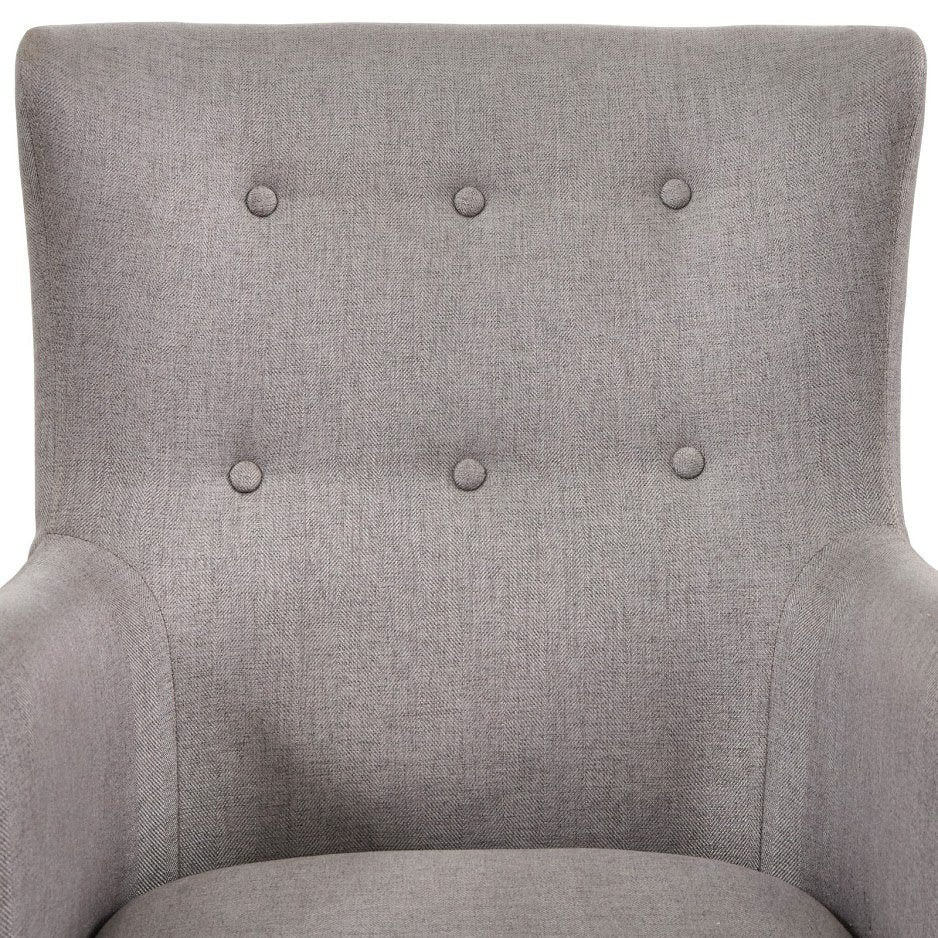 angelo:HOME Arm Chair & Ottoman Set - Jane (grey) - angelo:HOME - Arm Chairs