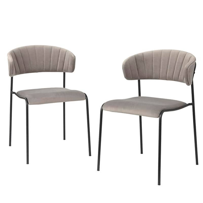 angelo:HOME Dining Chair - Kalmar - set of 2 (grey) - angelo:HOME - Dining Chairs