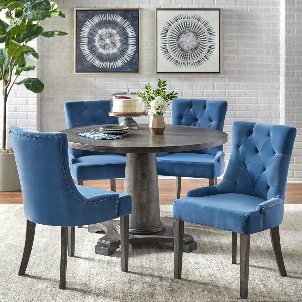 angelo:HOME Dining Chairs - Ariana Upholstered Parsons set of 2 or 4 (blue) - angelo:HOME - Dining Chairs