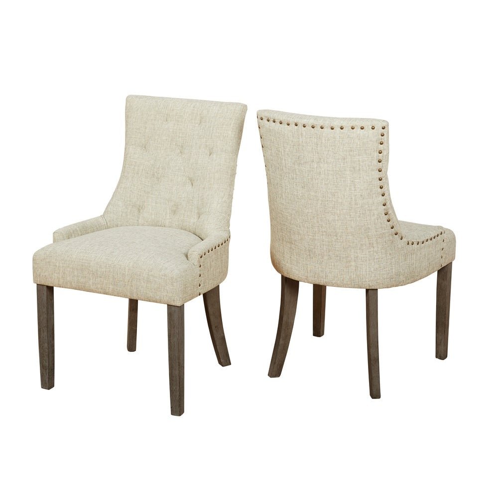 angelo:HOME Dining Chairs - Ariana Upholstered Parsons set of 2 or 4 (light grey) - angelo:HOME - Dining Chairs