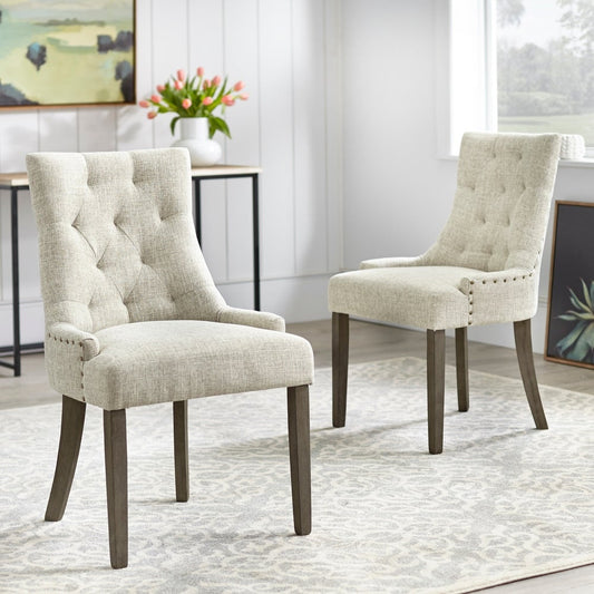 angelo:HOME Dining Chairs - Ariana Upholstered Parsons set of 2 or 4 (light grey) - angelo:HOME - Dining Chairs