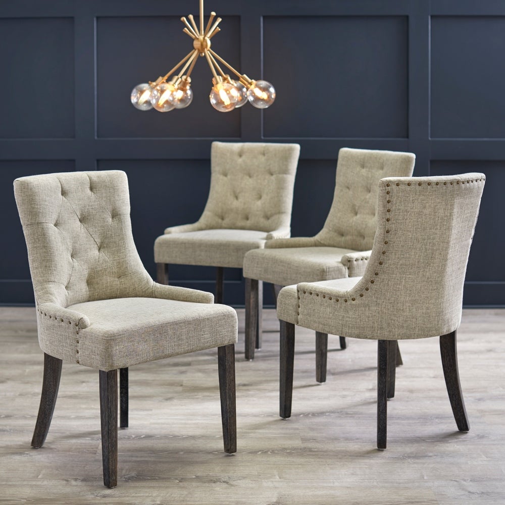 angelo:HOME Dining Chairs - Ariana Upholstered Parsons set of 2 or 4 (light grey) - angelo:HOME - Dining Chairs