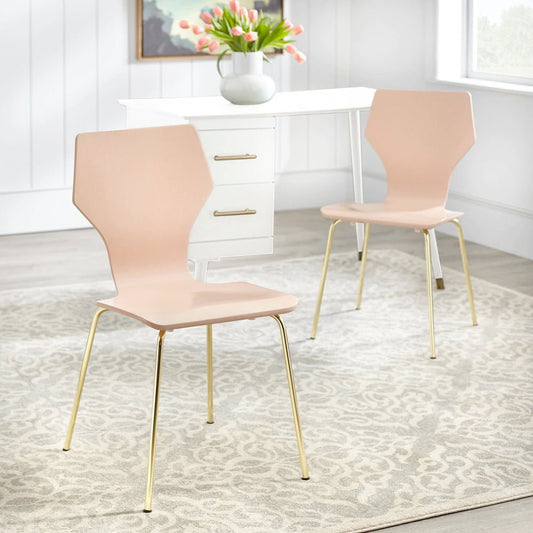 angelo:HOME Dining Chairs - Enna Bentwood/Metal set of 2 (Pink) - angelo:HOME - Dining Chairs