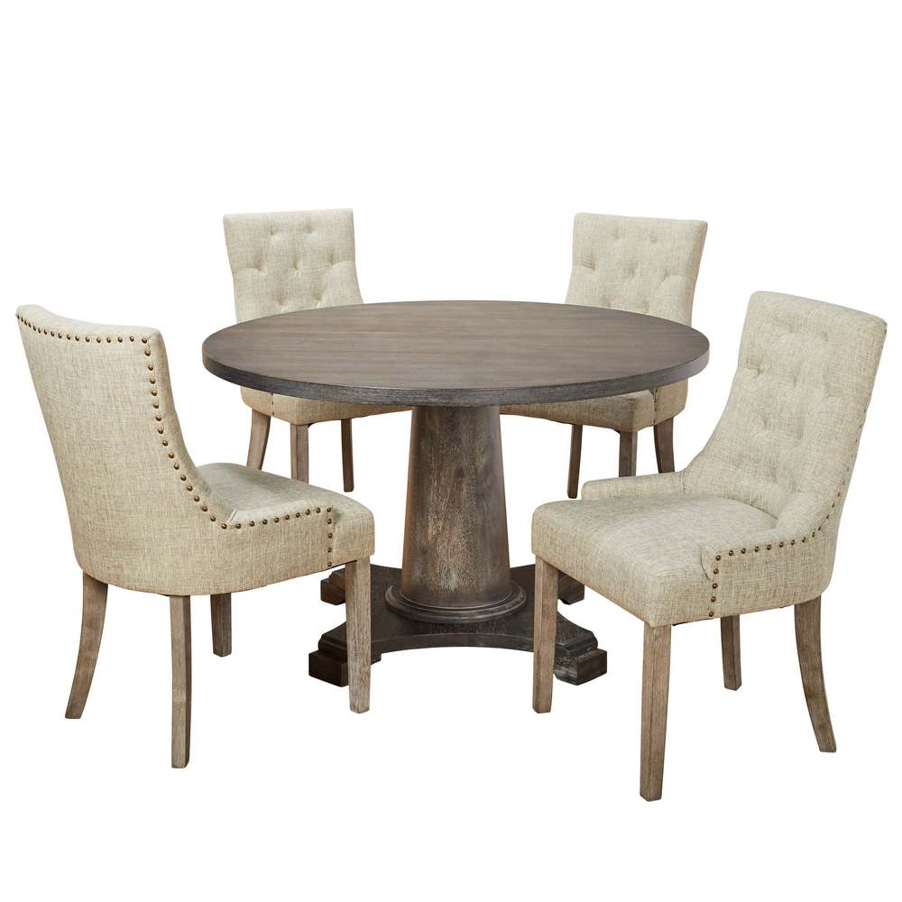 angelo:HOME Dining Set - Ariana 3 or 5 Pieces (grey) - angelo:HOME - Dining Chairs