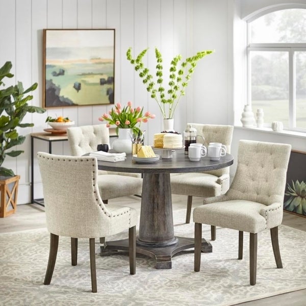 angelo:HOME Dining Set - Ariana 3 or 5 Pieces (grey) - angelo:HOME - Dining Chairs