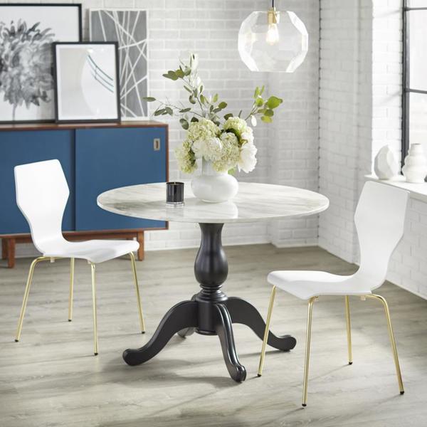 angelo:HOME Dining Set - Enna 5 - Piece (White) - angelo:HOME - Dining Chairs