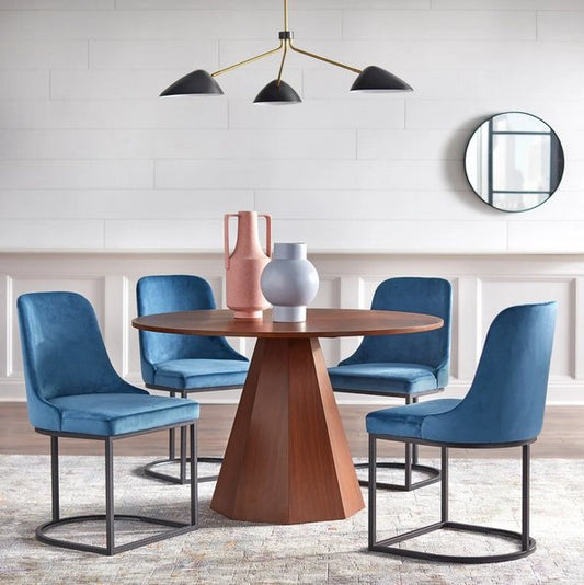 angelo:HOME Dining Set - Mikita 3 or 5 Pieces (blue) - angelo:HOME - Dining Chairs