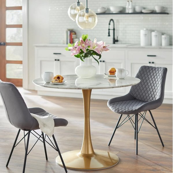 angelo:HOME Dining Table - Kavitt (white/gold) - angelo:HOME - Dining Chairs