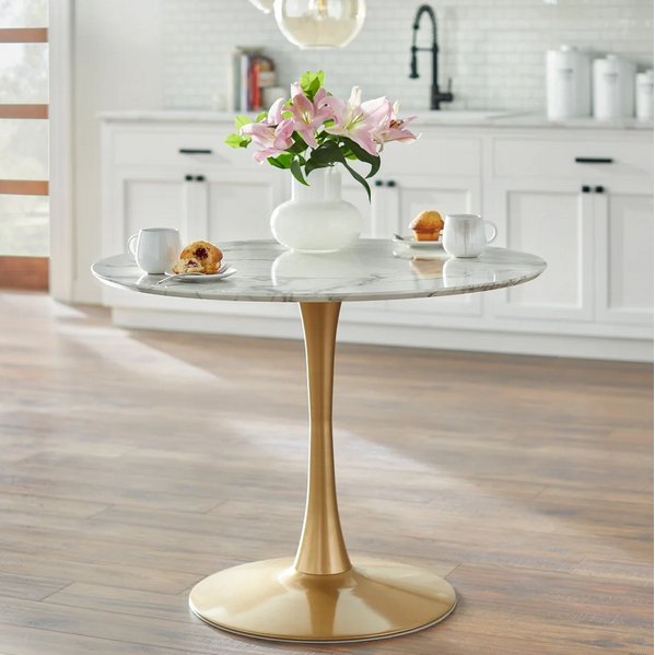 angelo:HOME Dining Table - Kavitt (white/gold) - angelo:HOME - Dining Chairs