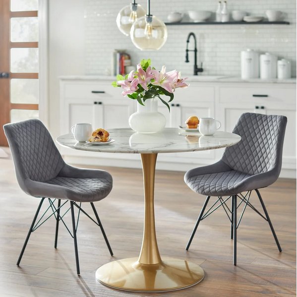 angelo:HOME Dining Table - Kavitt (white/gold) - angelo:HOME - Dining Chairs