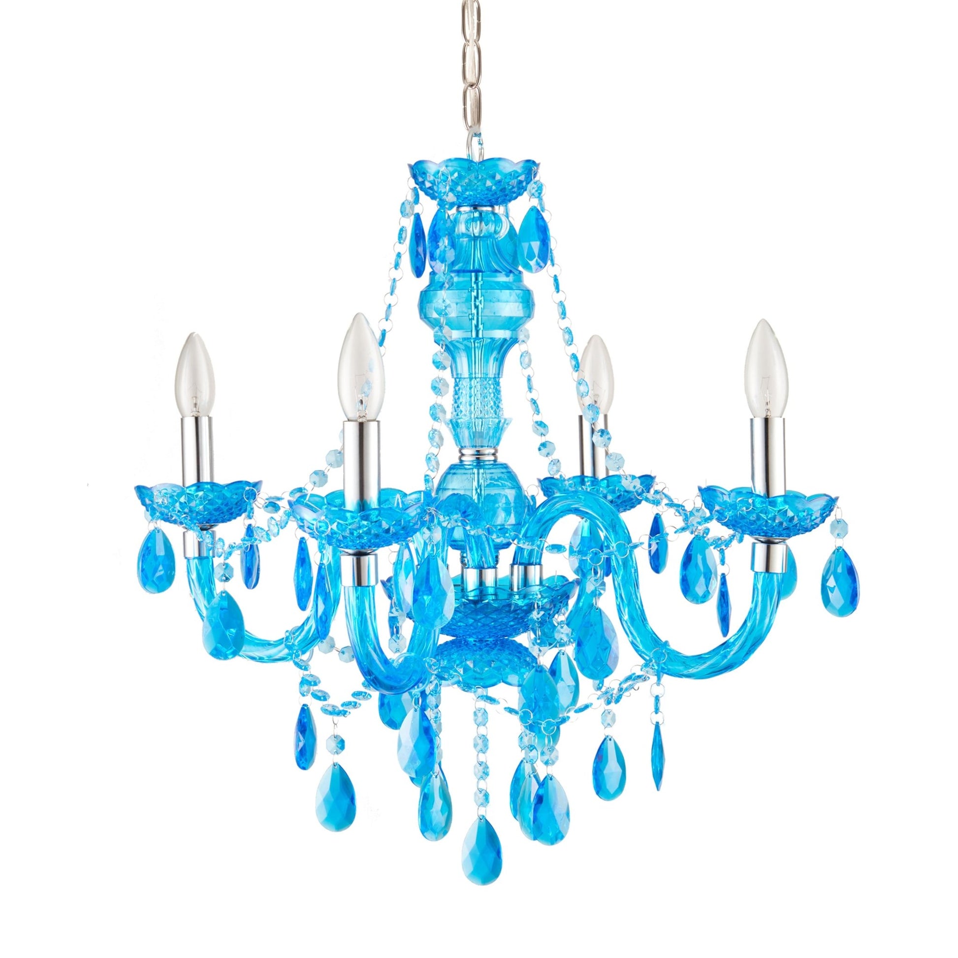 angelo:HOME Fulton Chandelier 4 Light in Candy Blue - angelo:HOME - lighting