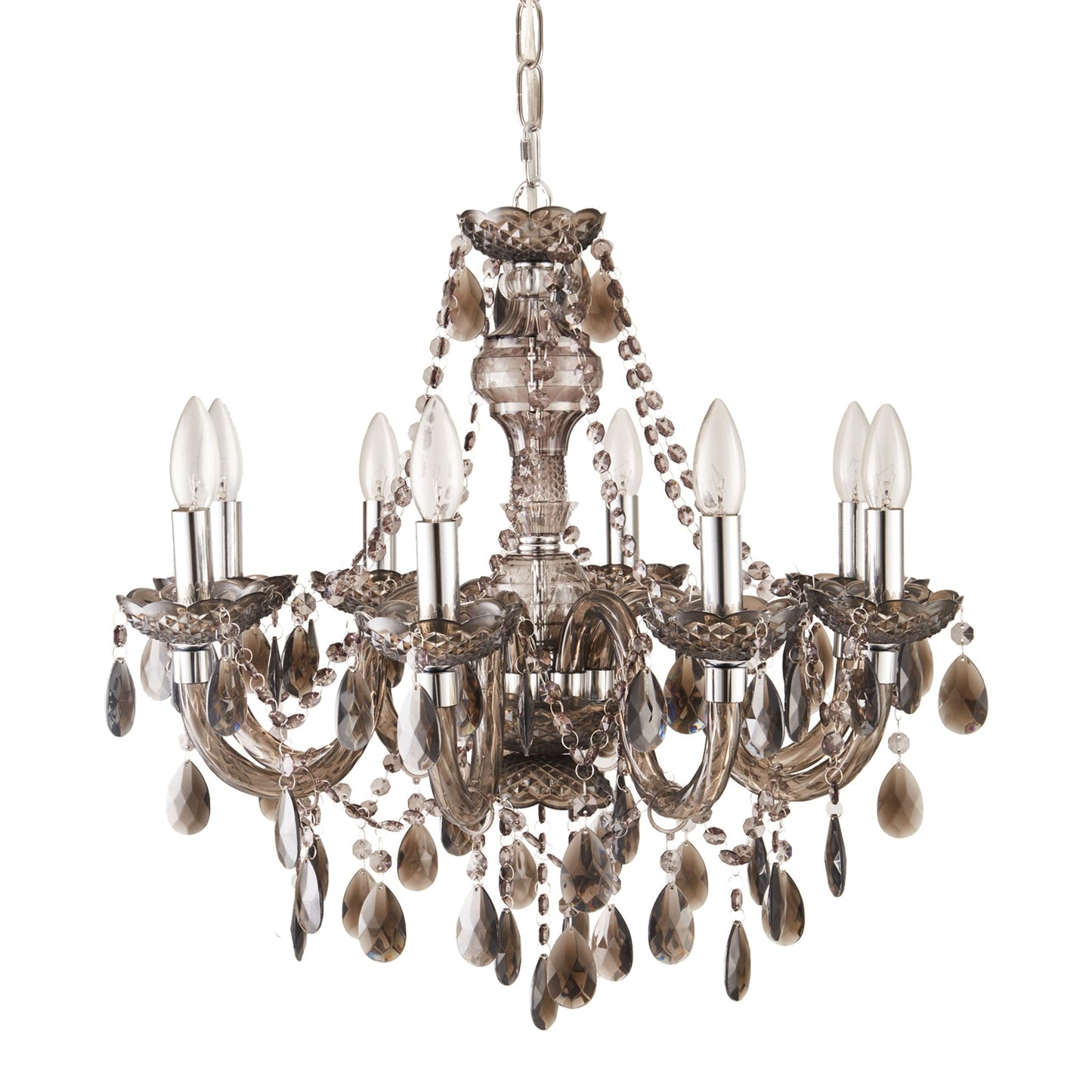 angelo:HOME Fulton Chandelier 8 Light in Pewter Grey - angelo:HOME - lighting