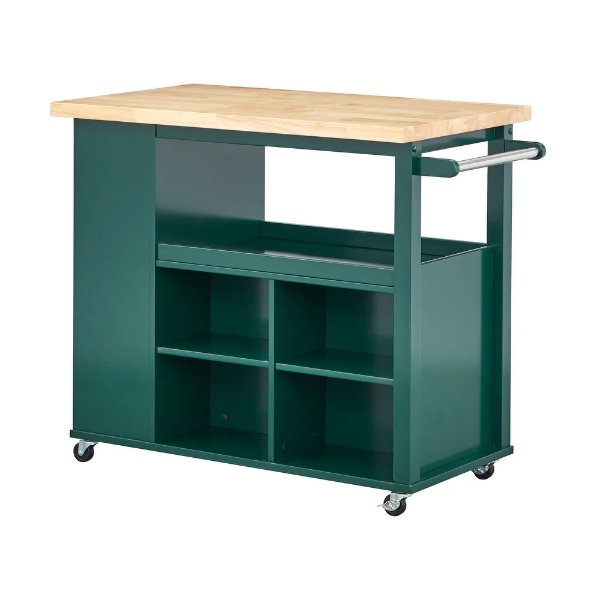 angelo:HOME Kitchen Island/Cart - Boston (Green) - angelo:HOME - Tables and Storage