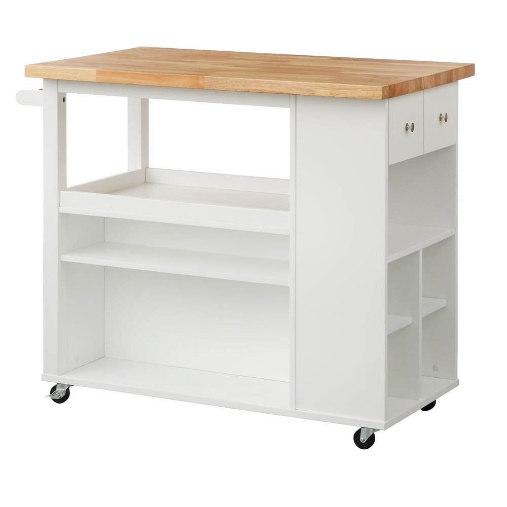 angelo:HOME Kitchen Island/Cart - Boston (White) - angelo:HOME - Tables and Storage