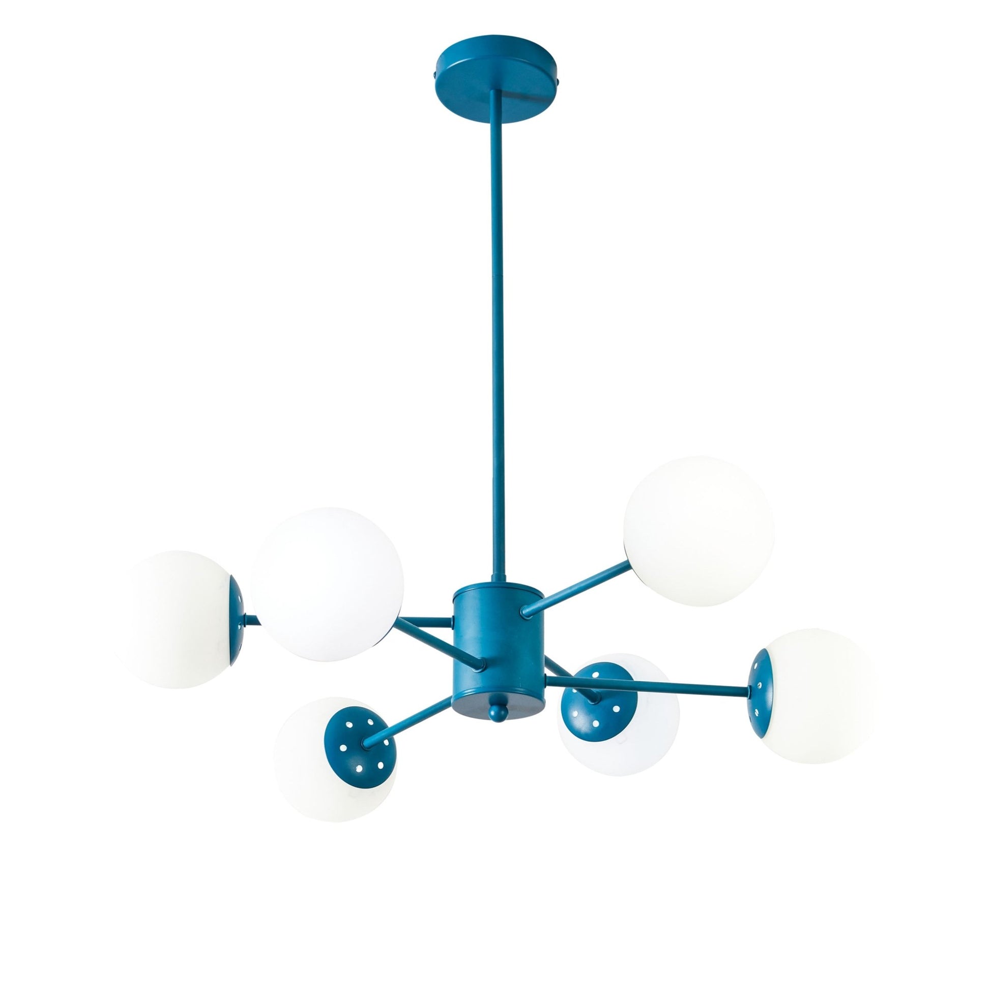 angelo:HOME Lloyd 6 Light Chandelier in Green Blue - angelo:HOME - lighting