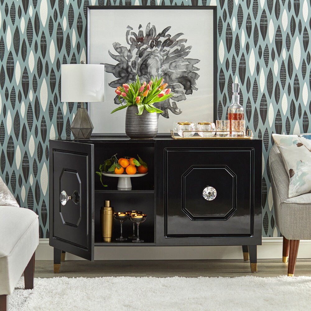 angelo:HOME TV Console/Buffet Cabinet - Jaslene (black) - angelo:HOME - Tables and Storage