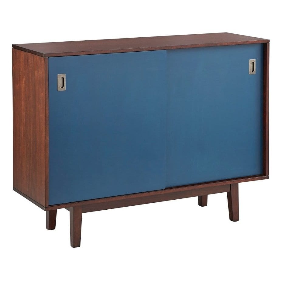 angelo:HOME TV Console/Buffet Cabinet - Menlo (blue/walnut) - angelo:HOME - Tables and Storage