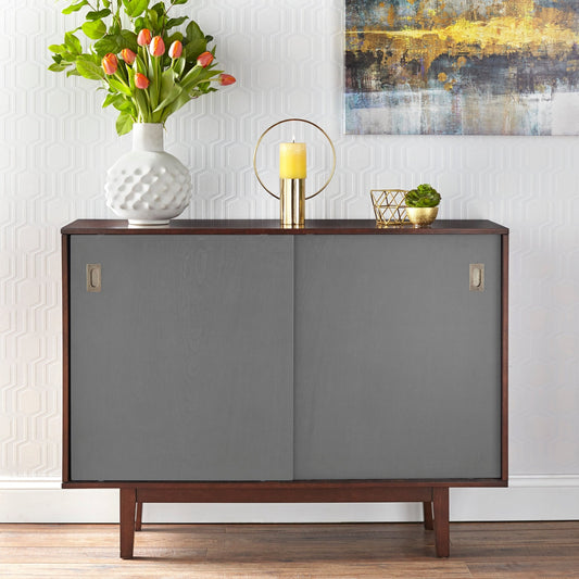 angelo:HOME TV Console/Buffet Cabinet - Menlo (grey/walnut) - angelo:HOME - Tables and Storage