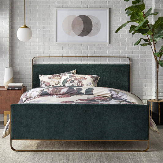 angelo:HOME Upholstered Queen Bed Frame - Doreen - Green - angelo:HOME - Bed Frame