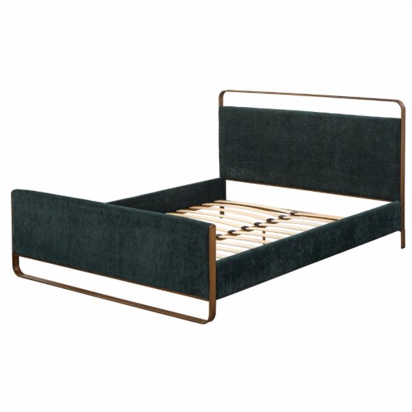 angelo:HOME Upholstered Queen Bed Frame - Doreen - Green - angelo:HOME - Bed Frame