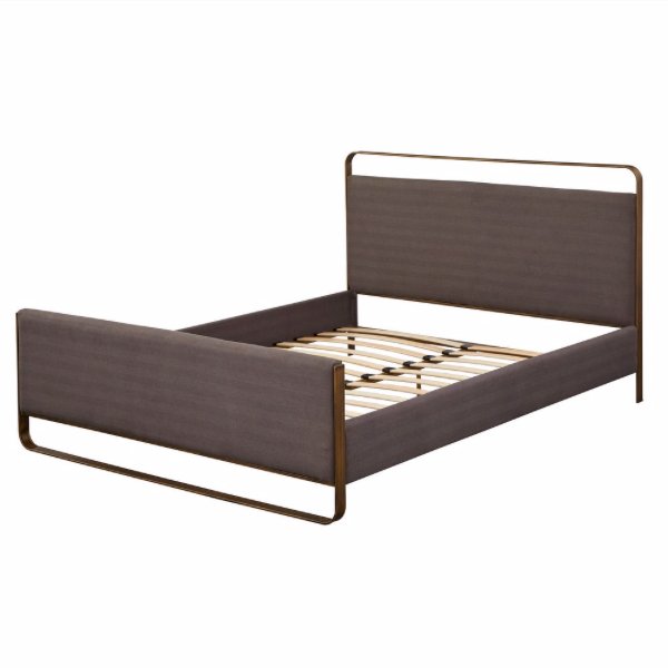 angelo:HOME Upholstered Queen Bed Frame - Doreen - Grey - angelo:HOME - Bed Frame