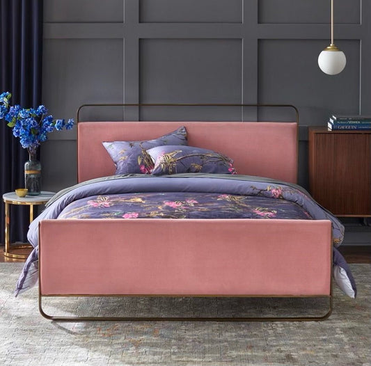 angelo:HOME Upholstered Queen Bed Frame - Doreen - Pink - angelo:HOME - Bed Frame