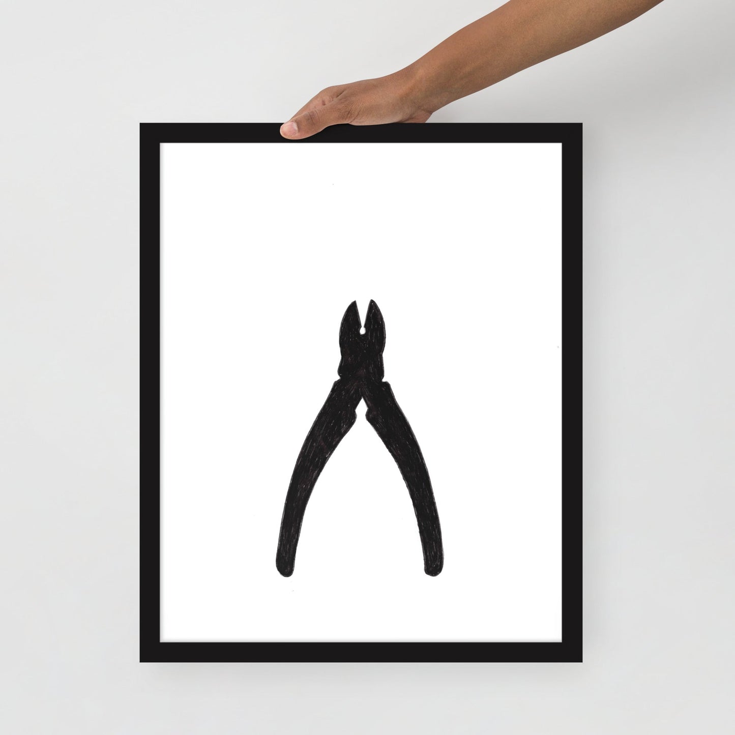 Ink Drawing Framed Print, Pliers - angelo:HOME - 