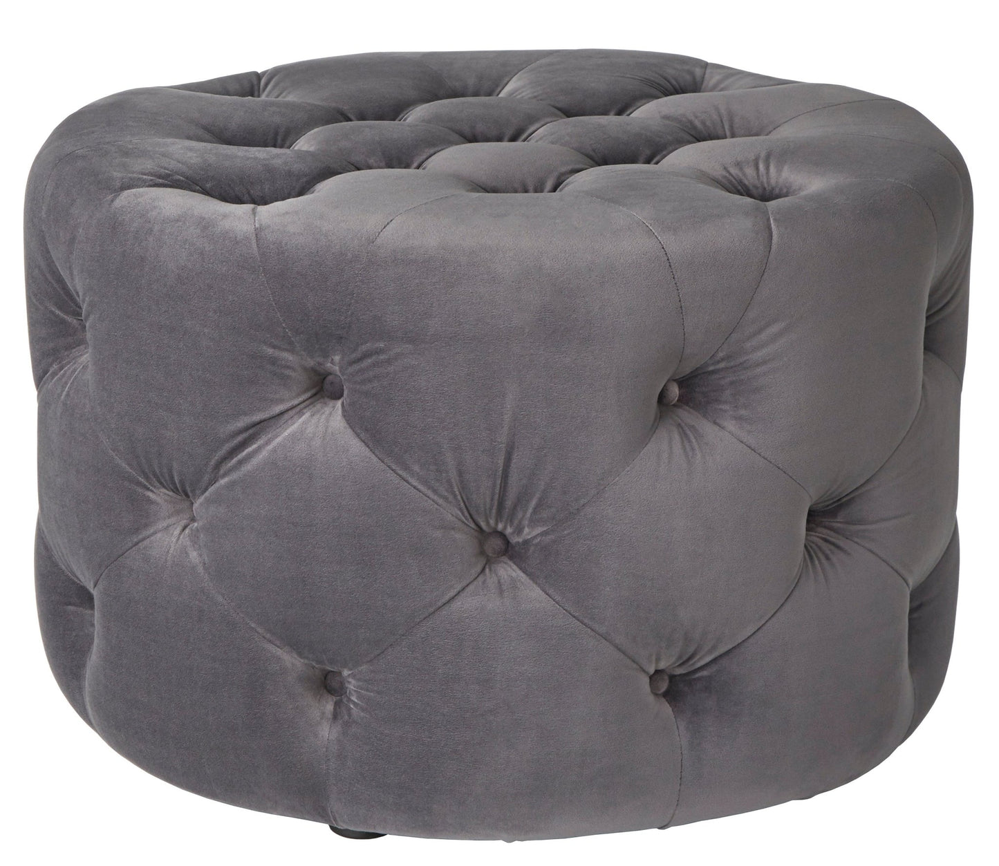 Ottoman - Scopi Round - in Grey - angelo:HOME - Ottoman