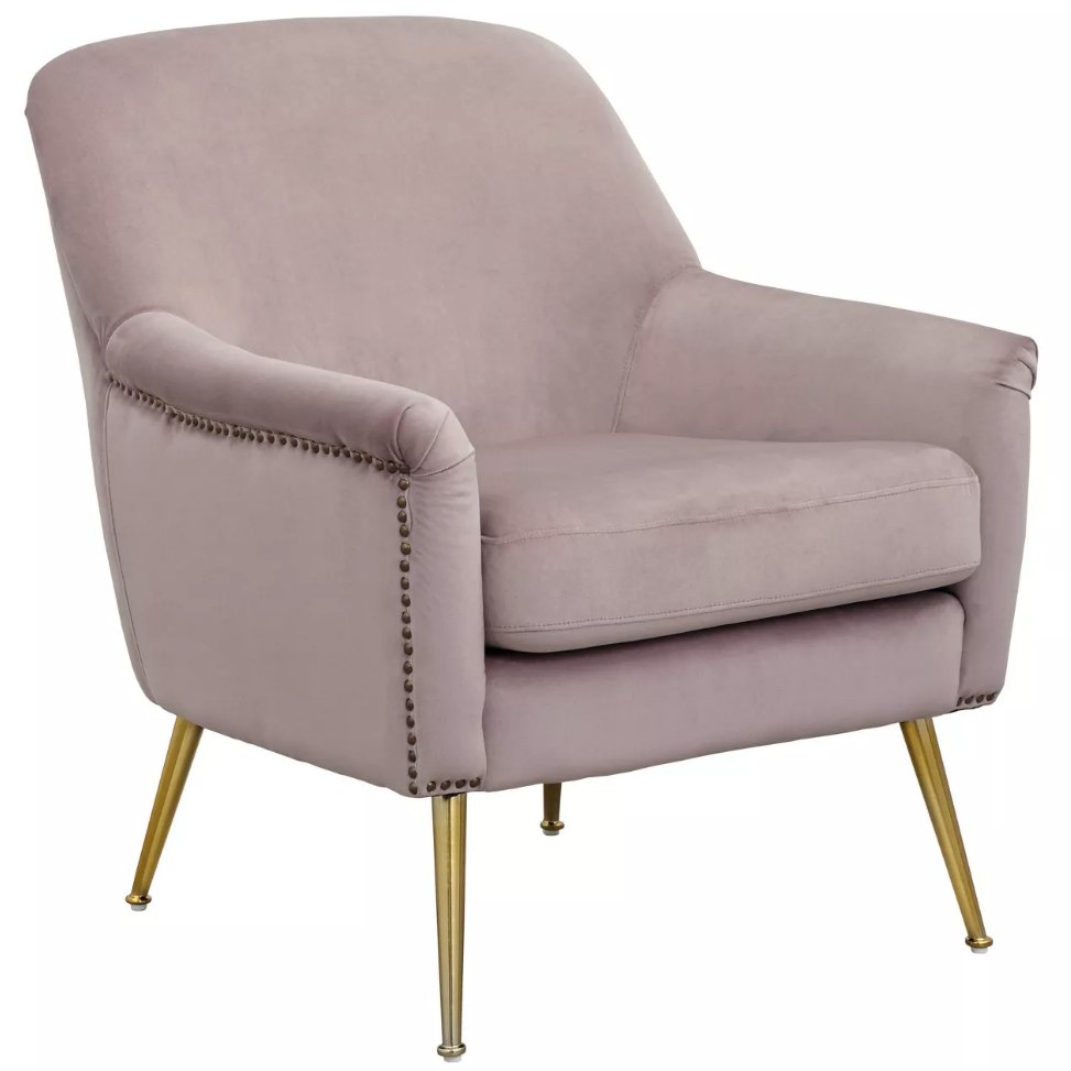 Upholstered Chair - Vita in rose - angelo:HOME - Arm Chairs