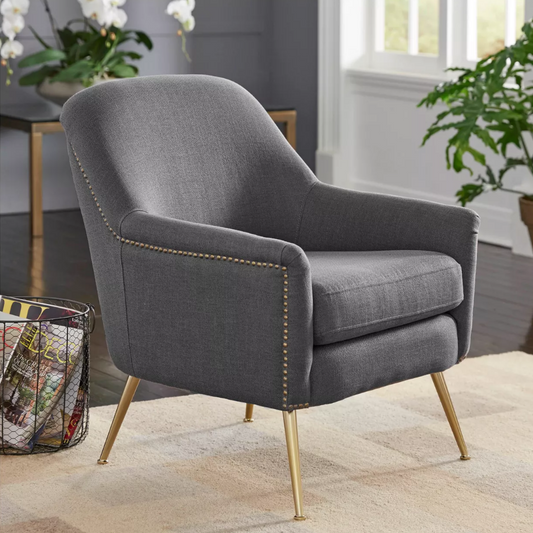Upholstered Chair - Vita in grey